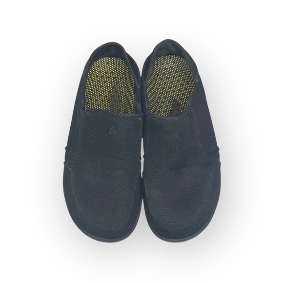 Rare: OluKai ʊ Nohea Mesh Drop In Heel Boat Shoes Sneakers ʊ  All Black ʊ 9 - Picture 10 of 16